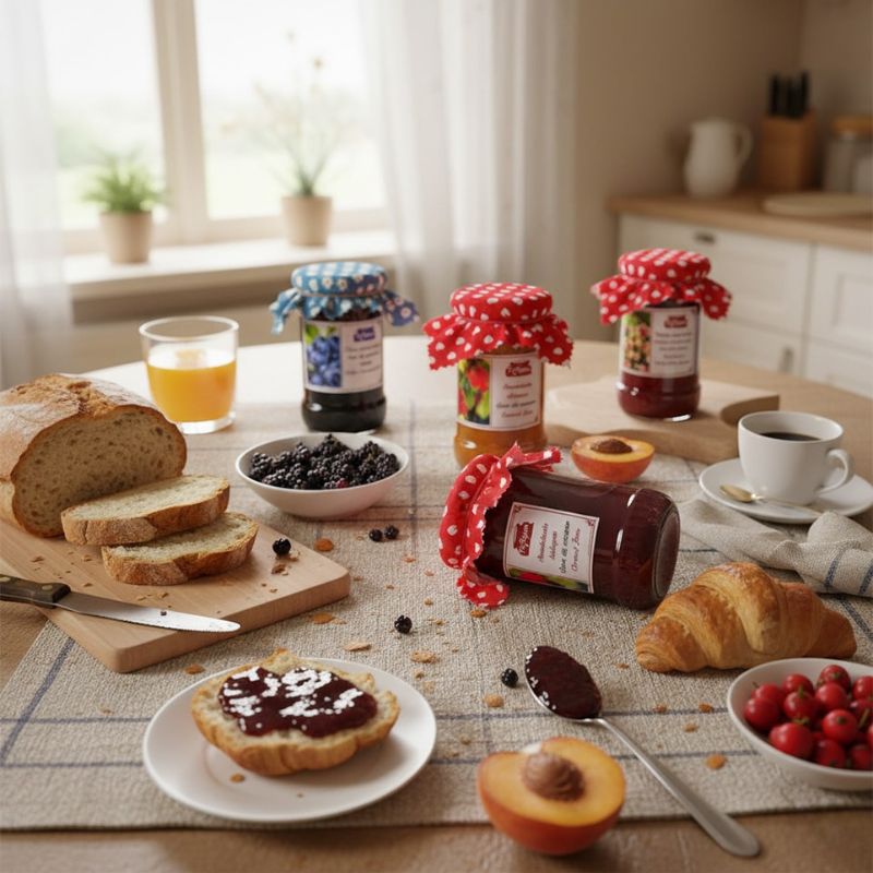 Kiföttes Lekvárok az asztalon